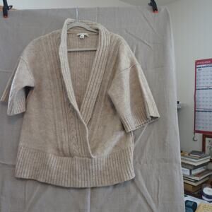 Banana Republic Alpaca Wool Blend Cable Knit Sweater XL short sleeve